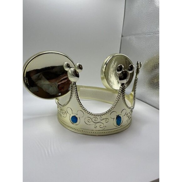 Disney On Ice Parks Jeweled Crown Mickey Mouse Ears Plastic Gold Metallic - Picture 9 of 9